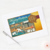 蜂蜜蜂、養蜂家茶色ワックスシール 長方形シール (封筒)