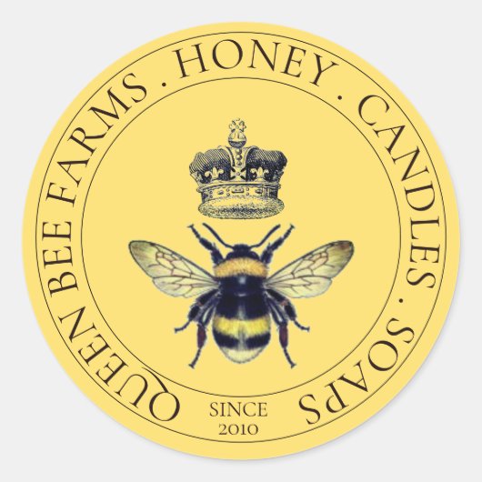 蜂蜜製品ラベル ラウンドシール (正面)
