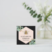 蜂蜜養蜂家養蜂エレガント施設 スクエア名刺 (スタンド正面)