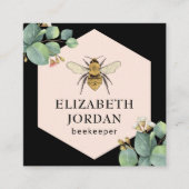 蜂蜜養蜂家養蜂エレガント施設 スクエア名刺 (正面)