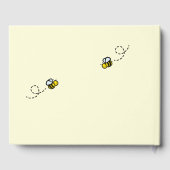 蜂蜜/でこぼこ蜂&デイジー黄色の赤ちゃんシャワー ゲストブック (裏面)