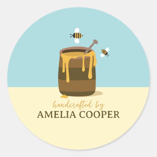 蜂蜜 ラウンドシール (正面)