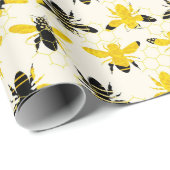 蜂蜜！ラッピング紙 ラッピングペーパー (ロールコーナー)