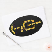 蜂蜜 楕円形シール (封筒)