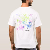 蜂蜜" sの波のカルマの波のTシャツ Tシャツ (裏面)