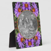 蜂蜜Bee On Aster Flower写真を追加 フォトプラーク (側面)