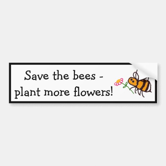 蜂車のbumberのステッカーを救って下さい バンパーステッカー (正面)