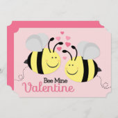 蜂鉱山のバレンタインデーの横の平らなカード シーズンカード (正面/裏面)