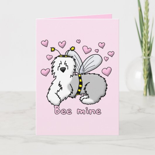 蜂鉱山の古い英国の牧羊犬 シーズンカード (正面)