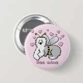 蜂鉱山の古い英国の牧羊犬 缶バッジ (正面&裏面)