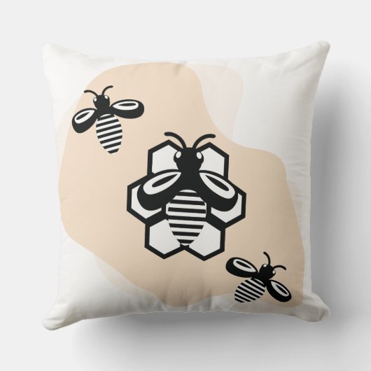 蜂飛んでいる クッション (裏面)