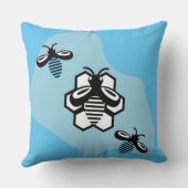 蜂飛んでいる クッション (裏面)