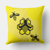 蜂飛んでいる クッション (裏面)