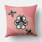 蜂飛んでいる クッション (裏面)