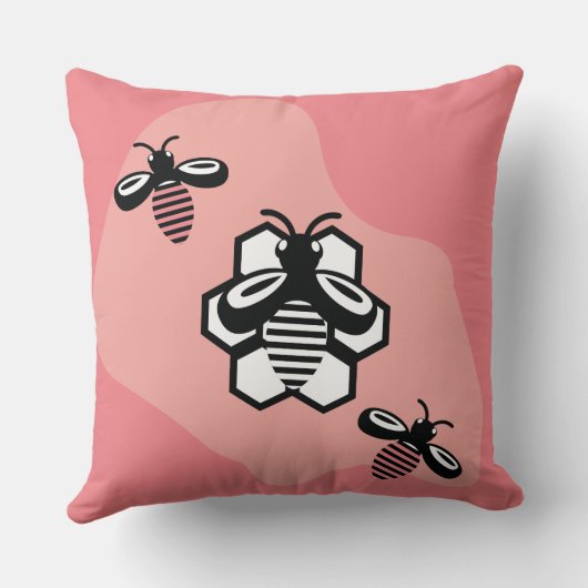 蜂飛んでいる クッション (裏面)