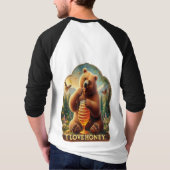 蜂食べ巣産の蜜 Tシャツ (裏面)