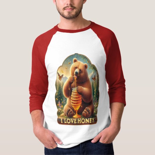 蜂食べ巣産の蜜 Tシャツ (正面)