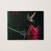 蜂香油のルビーthroatedハチドリ ジグソーパズル (横)