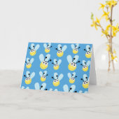 蜂 カード (黄色い花)