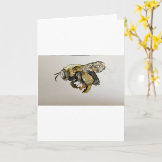 蜂 カード (黄色い花)