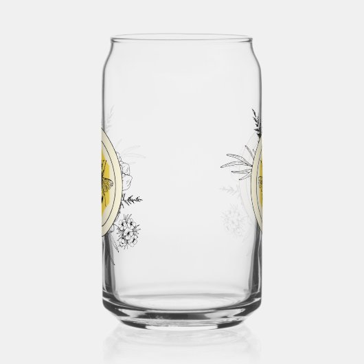 蜂 ガラス缶 (左)