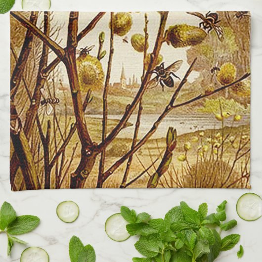 蜂 キッチンタオル (折り畳み)