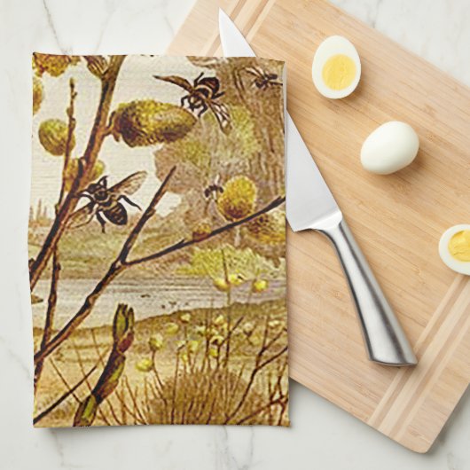 蜂 キッチンタオル (四つ折り)