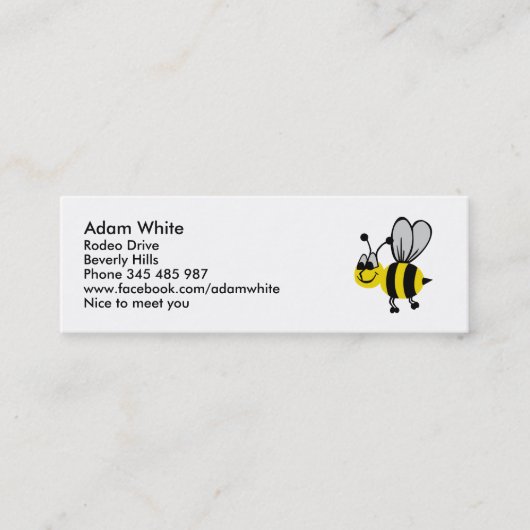 蜂 スキニー名刺 (正面)