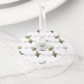 蜂 ワイングラスタグ (クローズアップ)