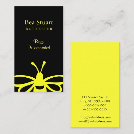 蜂 名刺 (正面/裏面)