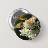 蜂/実行主義Pinを救って下さい 缶バッジ (正面&裏面)