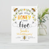 蜂、小さな蜂蜜、のまわりに、少女、第5誕生日 招待状 (スタンド正面)