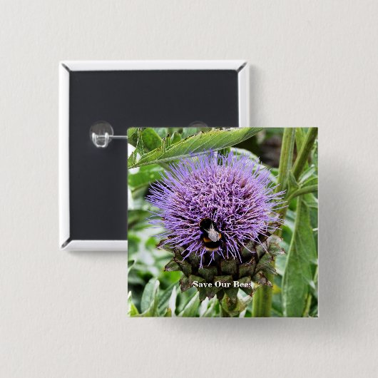 蜂  缶バッジ (正面&裏面)