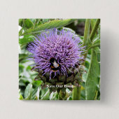 蜂  缶バッジ (正面)