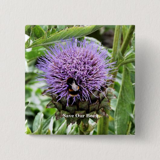 蜂  缶バッジ (正面)