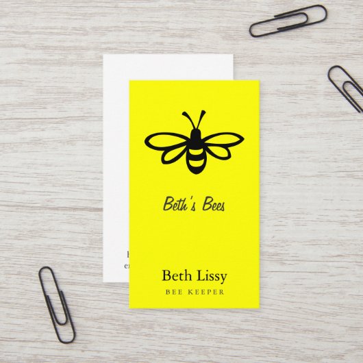 蜂[黒] 名刺 (正面/裏面インサイチュ)
