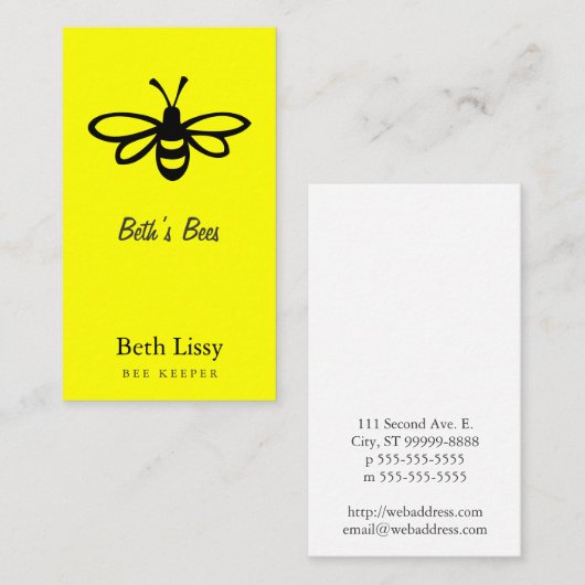 蜂[黒] 名刺 (正面/裏面)