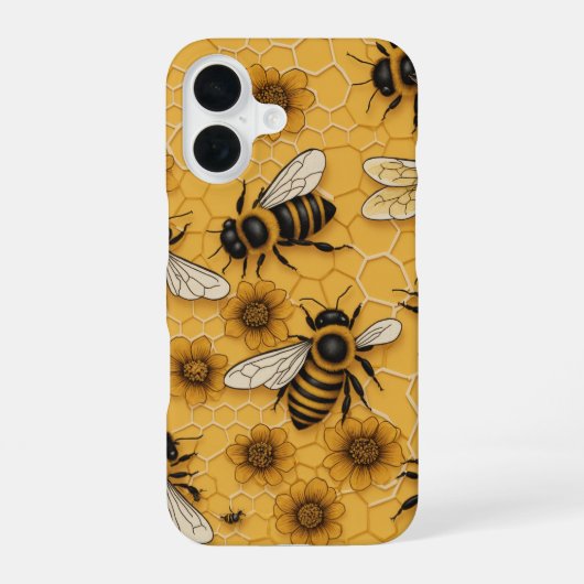 蜂 iPhone 16ケース (裏面)