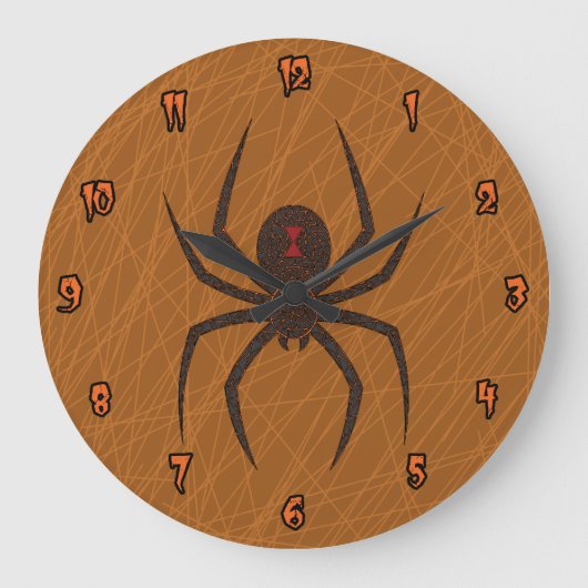 蜘蛛のくもの巣時計 ラージ壁時計 (正面)