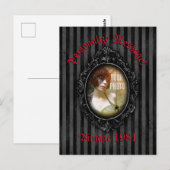 蜘蛛の付いたパーソナライズされたゴシックフレーム ポストカード (正面/裏面)