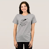 蜘蛛の巣と手のイラスト トライブレンドＴシャツ (正面全面)