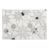 蜘蛛の巣のハロウィンパターン 枕カバー (裏面-右)