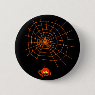 蜘蛛の巣のハロウィンボタン 缶バッジ