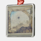 蜘蛛の巣を通したVianden メタルオーナメント (左)