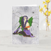 蜘蛛の巣カード カード (黄色い花)