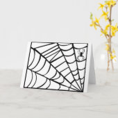 蜘蛛の巣 カード (黄色い花)