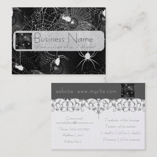 蜘蛛の巣 名刺 (正面/裏面)