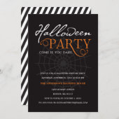 蜘蛛の巣%PIPE%のハローウィンパーティの招待状 招待状 (正面/裏面)