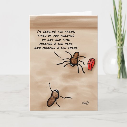 蜘蛛の漫画 – 私は離れ君のフランク! カード (正面)