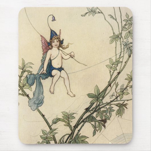 蜘蛛の糸に座る マウスパッド (正面)